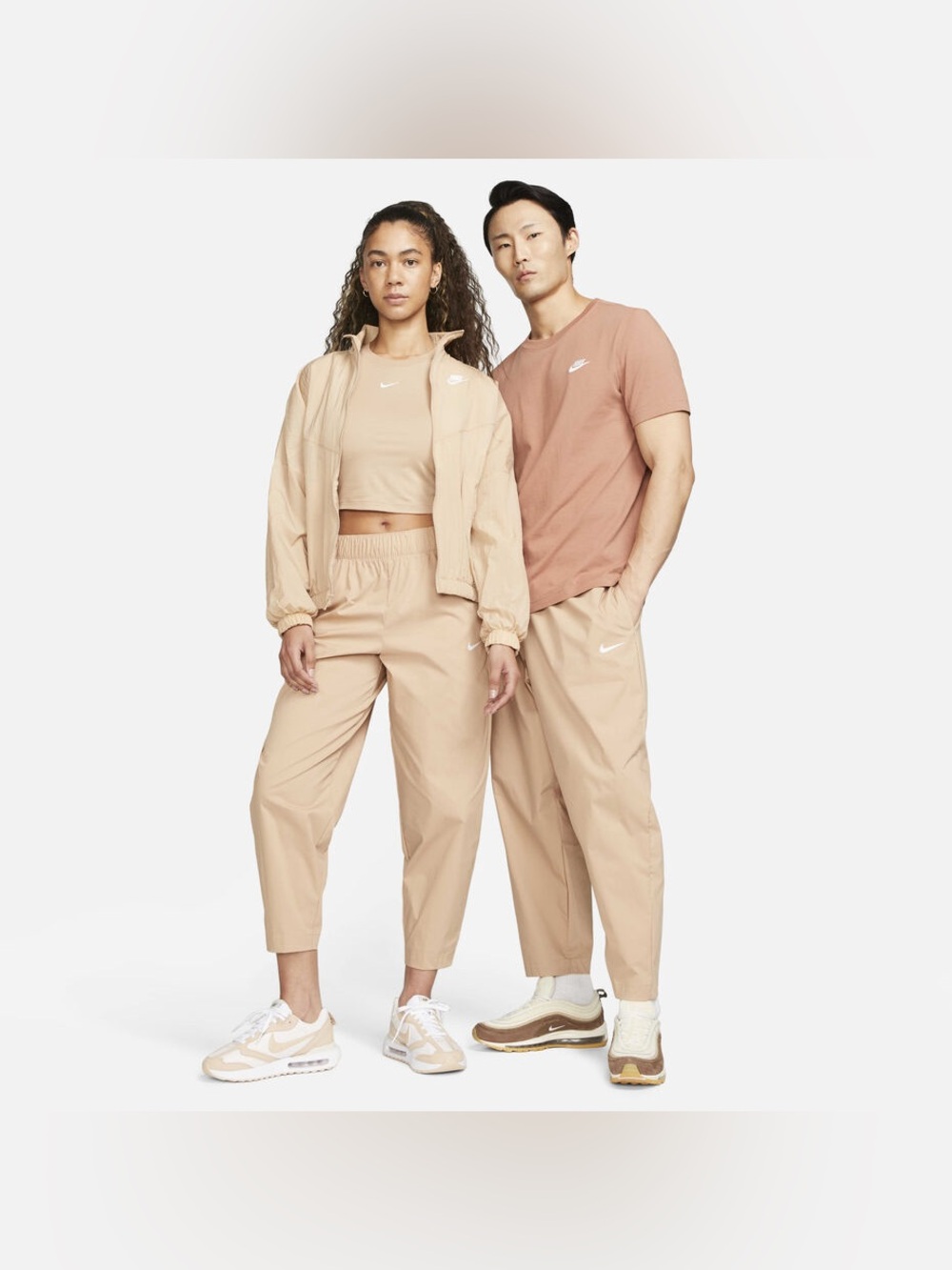 Nike Sportswear Essential Women's High-Rise Curve Trousers -Khaki- Size S